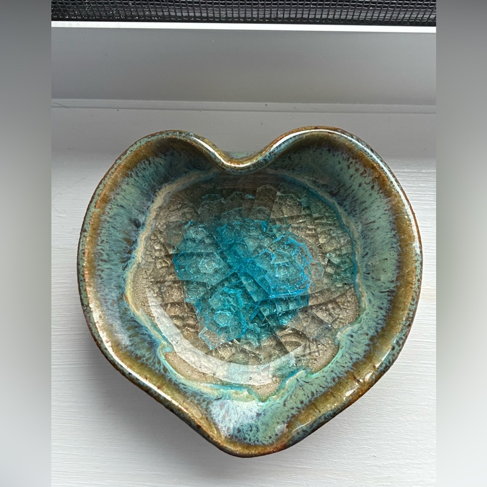 Handcrafted Small Heart-Shaped Ceramic Dish